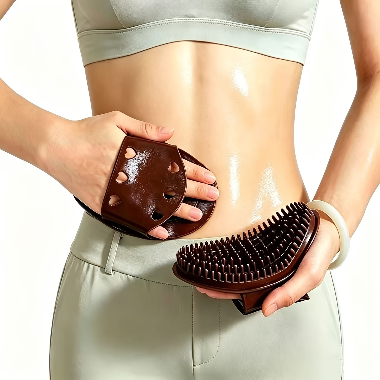Dry Brush Body - 1 Set Massage Brush Set -