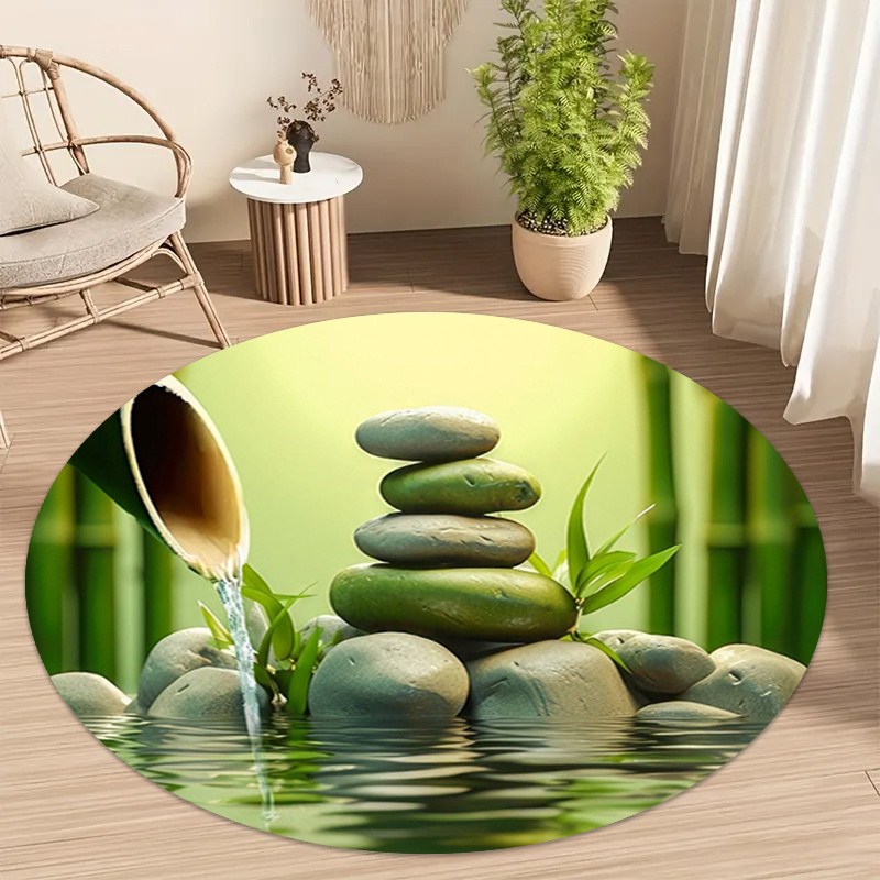 Wellness Spa With Hotel - Zen Bamboo Stone Water Flow Round