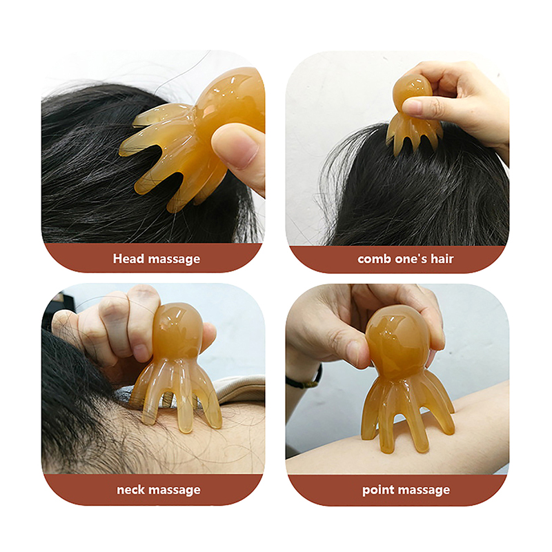 2Pcs Resin Octopus Comb Scalp  - Spa Wellness In review and price