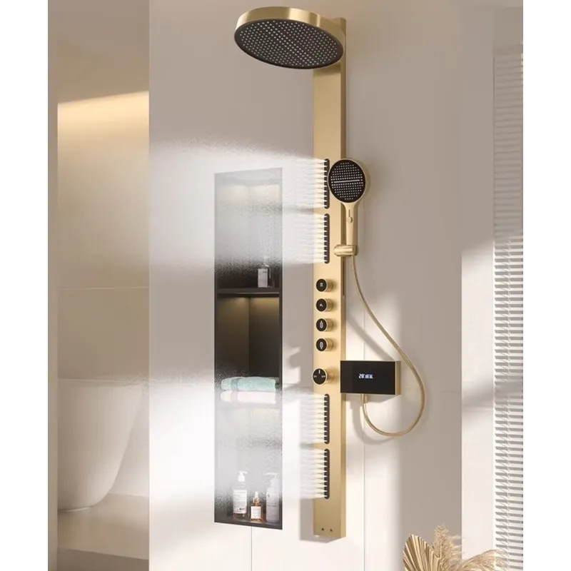 Brass Rainfall Shower Panel Se - Spa & Wellness Hotel Paradiso review and price